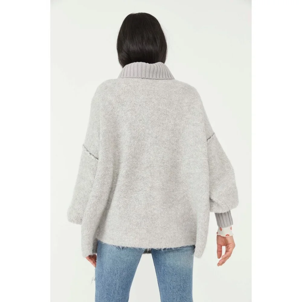 đLAST CHANCEđ NWT Free People Milo Pullover / Heather Grey - Picture 4 of 10
